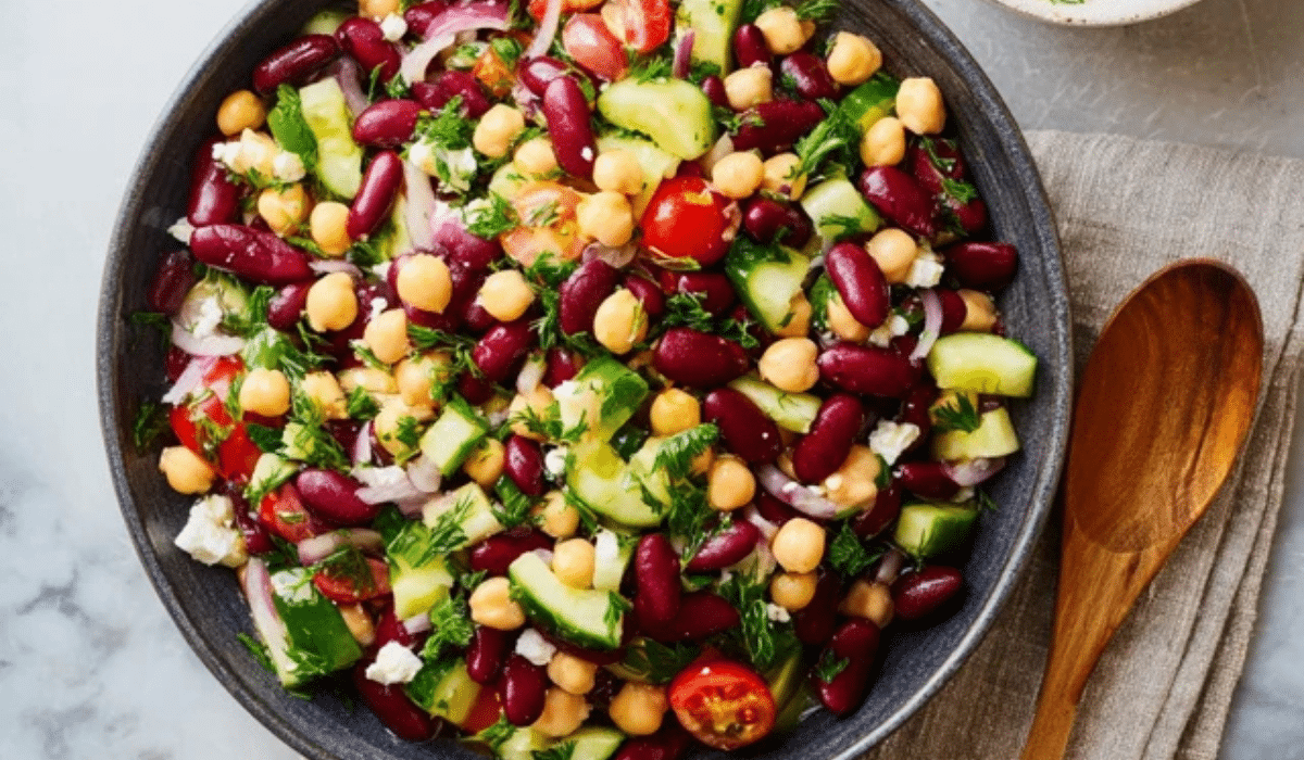 Easy Mediterranean Bean Salad: Vegan, Gluten-Free & Fresh